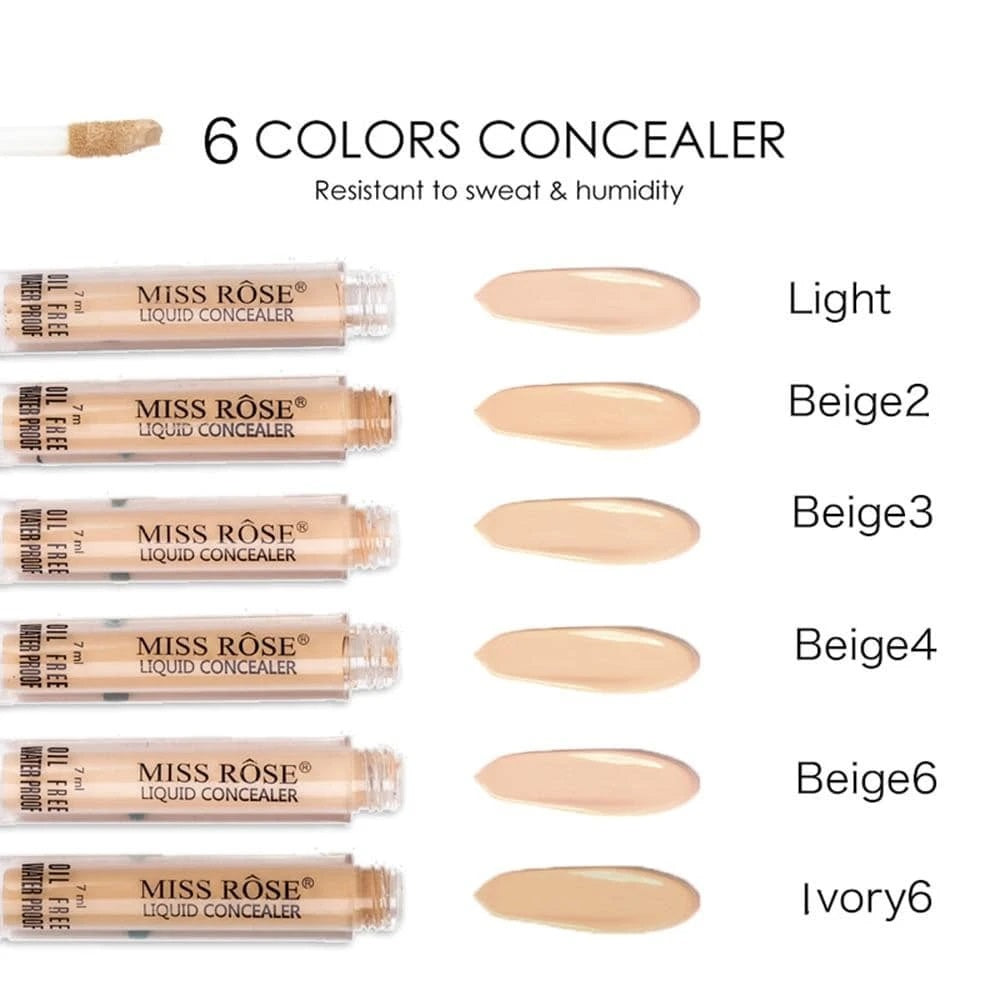 Miss Rose Liquid Concealer – Oil-Free & Waterproof Full Coverage