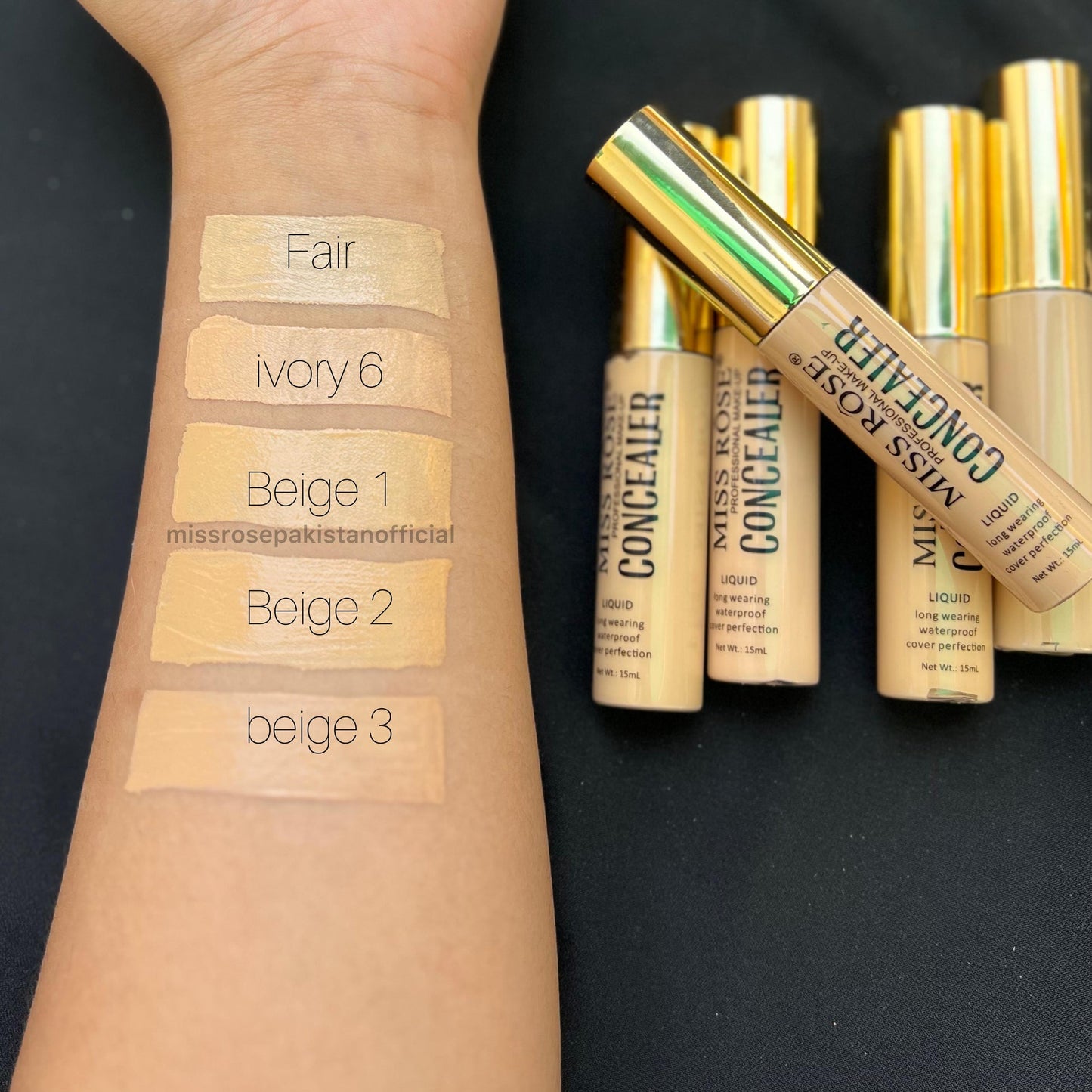 Miss Rose 24H Hydrating Full Coverage Concealer