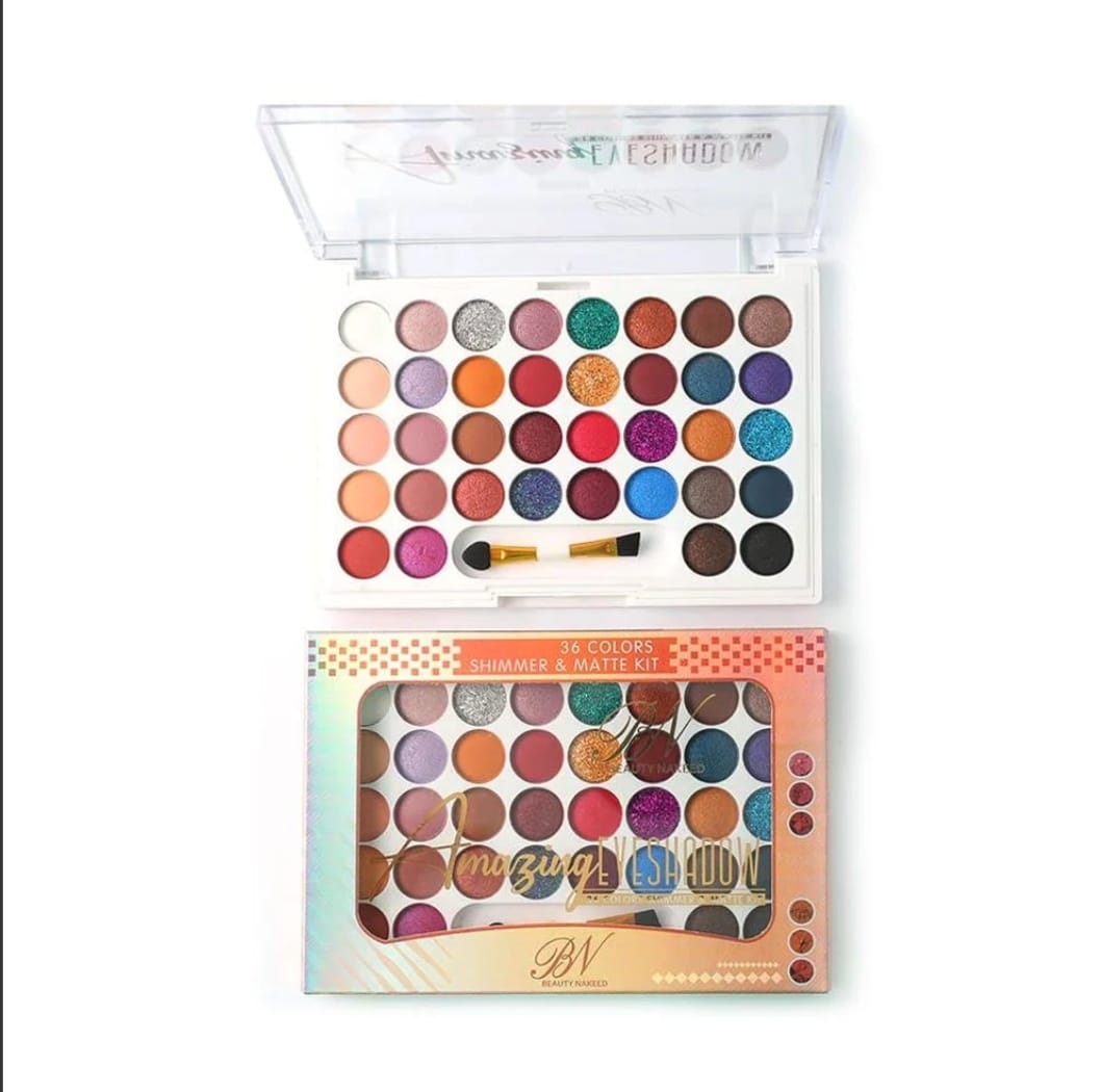 Beauty Naked 36-Color Eyeshadow Palette – Shimmer & Matte Kit