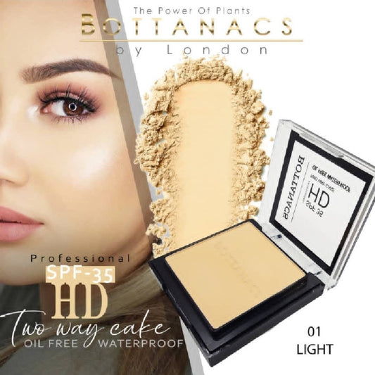 Bottanacs HD Compact Powder – Oil-Free & Waterproof Finish
