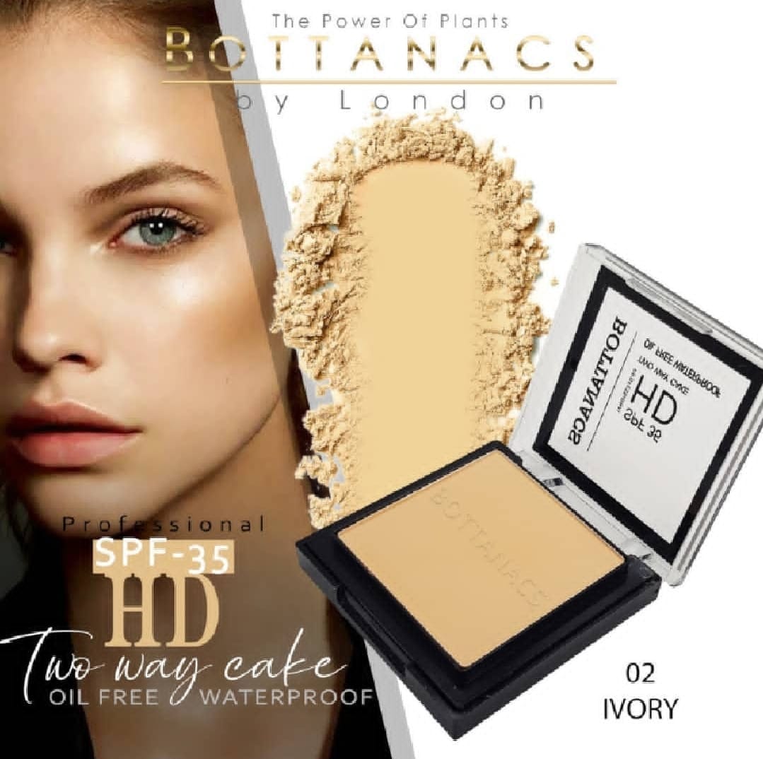 Bottanacs HD Compact Powder – Oil-Free & Waterproof Finish