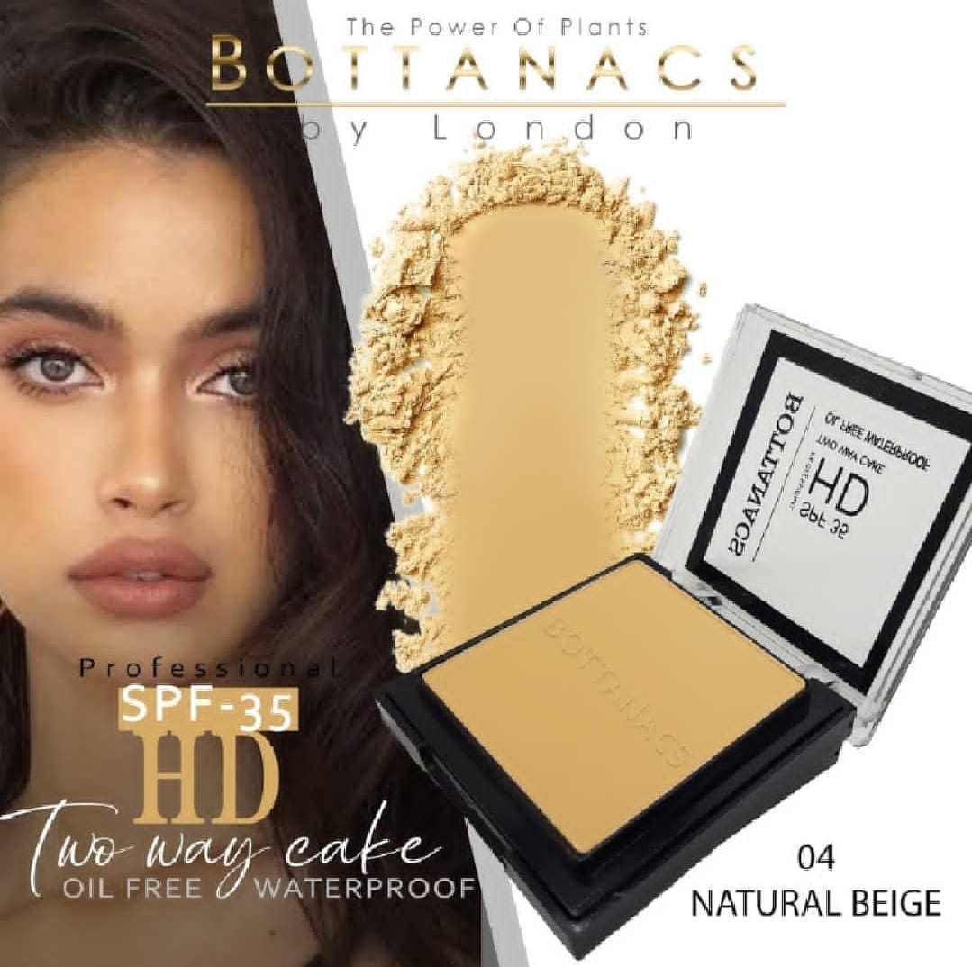 Bottanacs HD Compact Powder – Oil-Free & Waterproof Finish