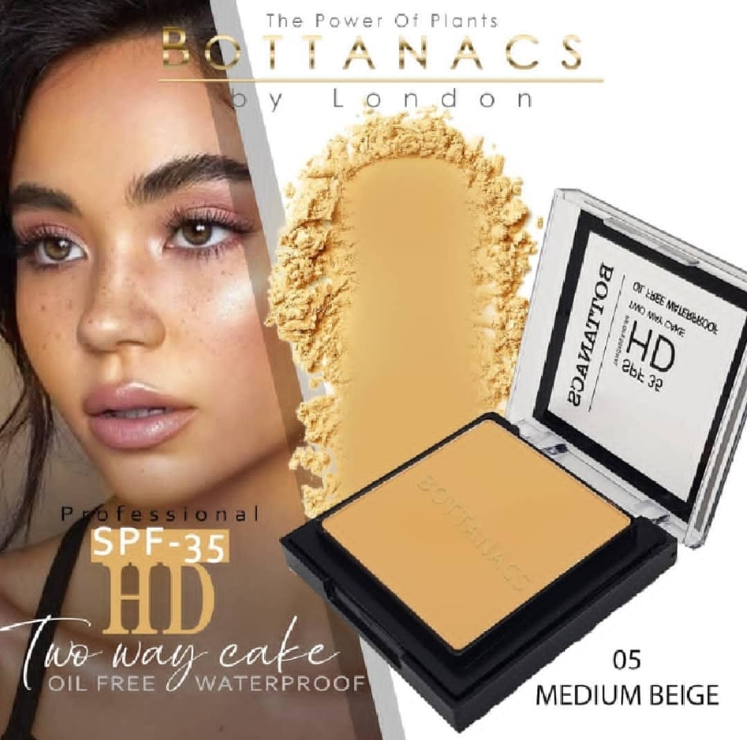 Bottanacs HD Compact Powder – Oil-Free & Waterproof Finish
