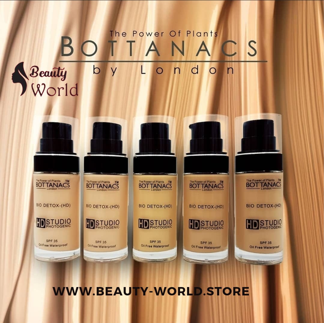 Bottanacs HD Foundation with SPF 35 – Oil-Free & Waterproof