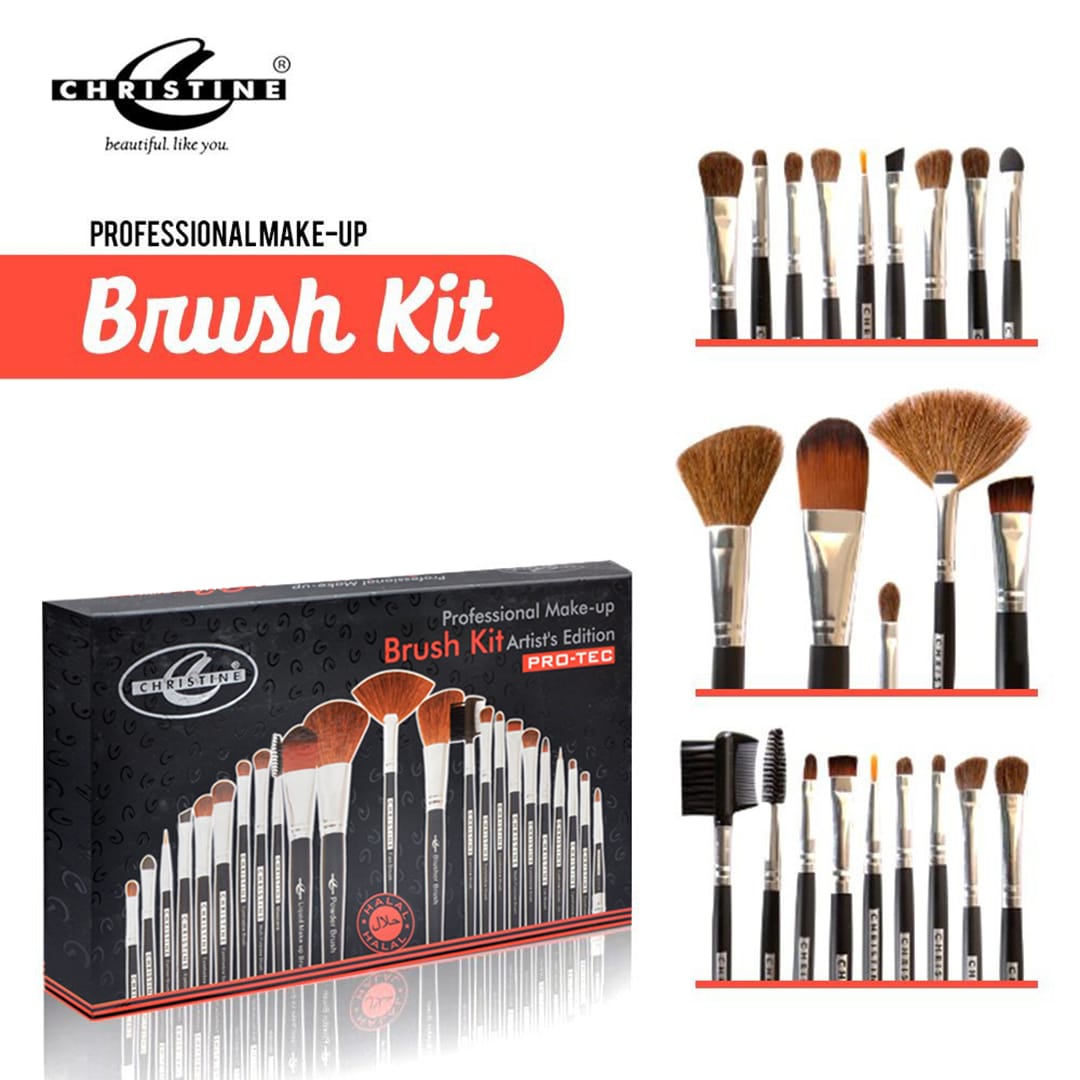Christine Professional Makeup Brush Set – Artist Edition 23-Piece Halal Brushes
