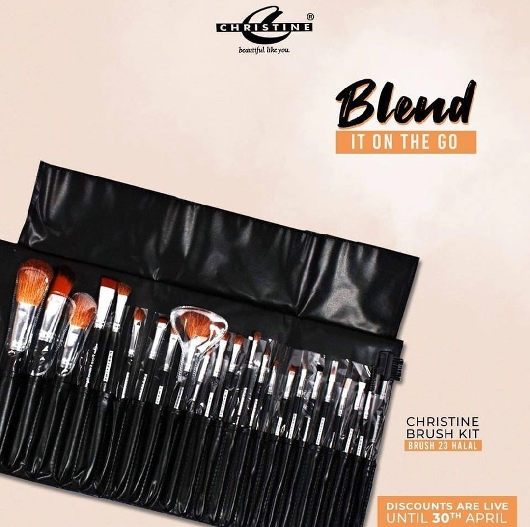 Christine Professional Makeup Brush Set – Artist Edition 23-Piece Halal Brushes