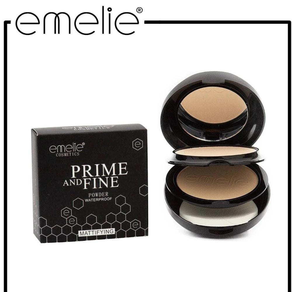 Emelie Prime & Fine Double Compact Powder – Waterproof & Mattifying Finish