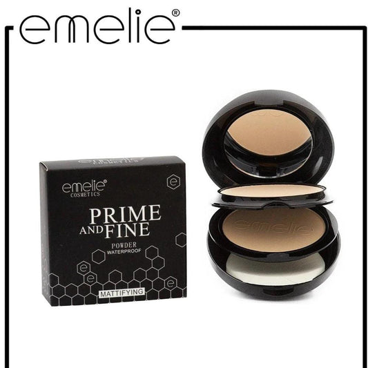 Emelie Prime & Fine Double Compact Powder – Waterproof & Mattifying Finish