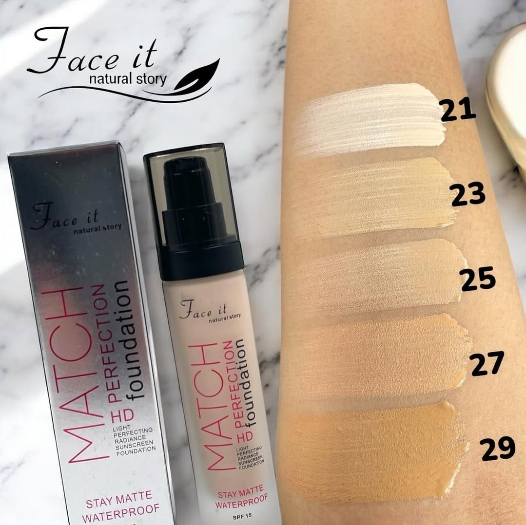 Face It Matte HD Perfection Foundation – Waterproof & Long-Lasting