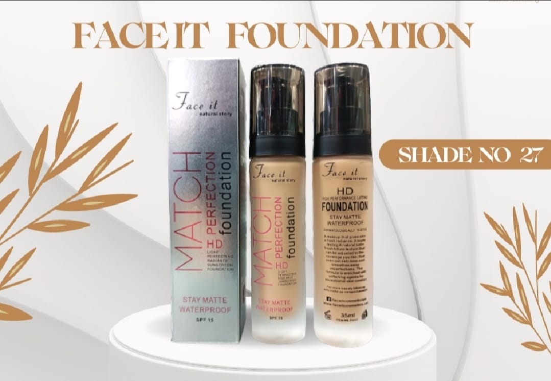 Face It Matte HD Perfection Foundation – Waterproof & Long-Lasting