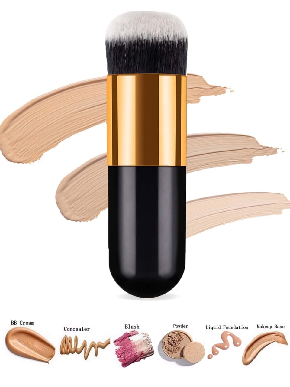 Professional Foundation Brush for Makeup, BB Cream, Powder & Blush