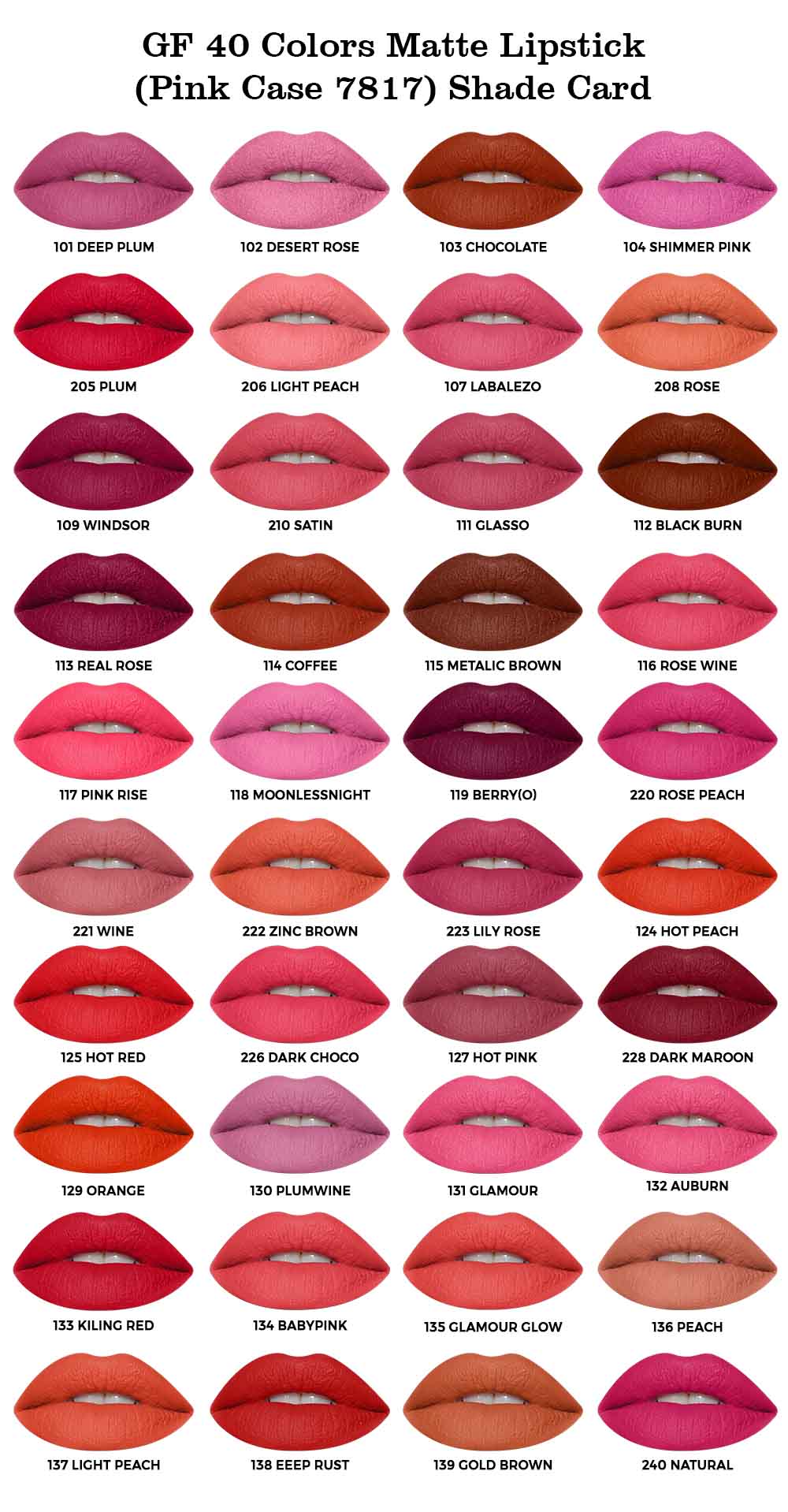 Glamorous Face Matte Lipstick
