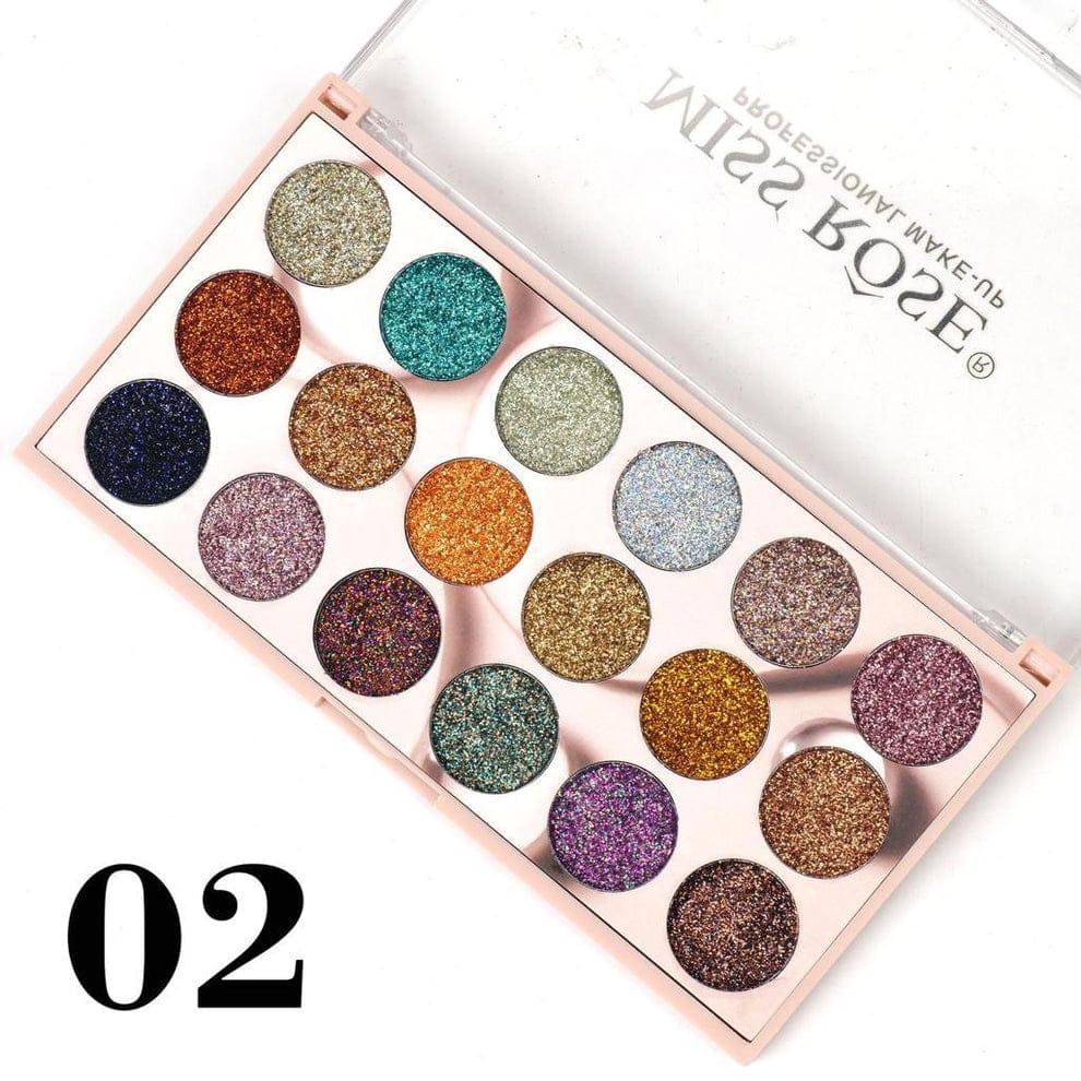 Miss Rose 18-Color Sequin Glitter Eyeshadow Palette